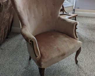 Upholstered wingback chair