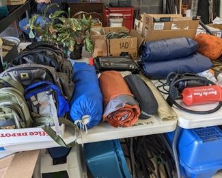 Backpacking / camping bags, sleeping gear etc