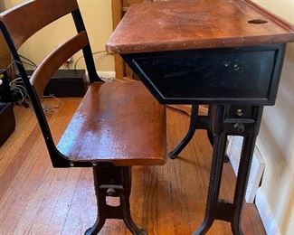 Antique school desk