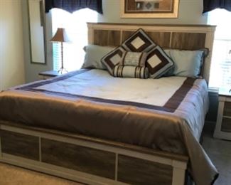 Barn Wood Style King Bedroom Set