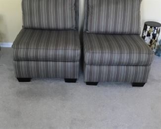 Southern Lifestyles, Armless Chairs (fabric matches cushions on love seat)