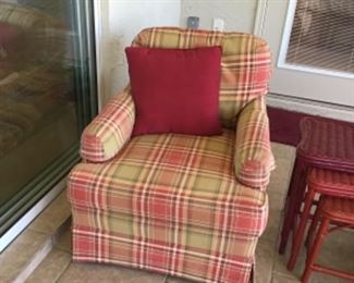 Pair of Plaid Chairs by Miles Talbot