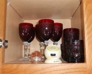 RUBY STEMWARE &GLASSES