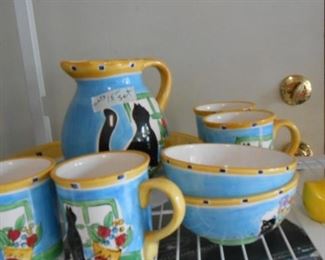 COLECTION OF CAT MOTIF CHINA