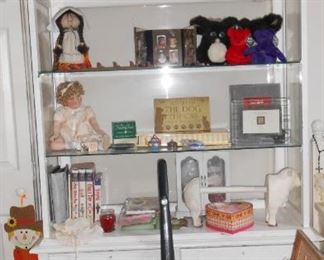 DESK WITH GLASS SHELVES