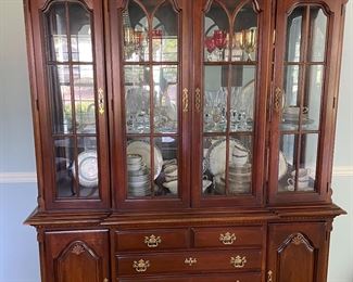 Cherry china cabinet by Lexington