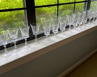 21 crystal goblets 