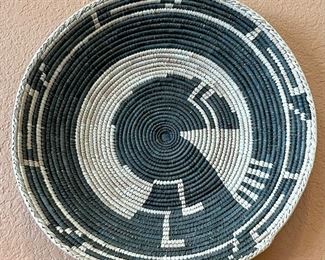 Vintage Hand Woven Kokopelli Bowl