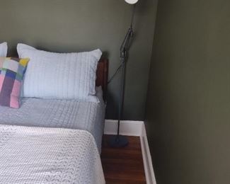 Floor Lamp next to Cove Bed and Frame.