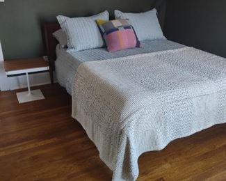 Bed and Frame with Mini Pedestal Table