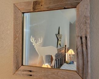 Etched buck mirror