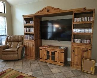 Large wooden entertainment center