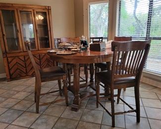 Bar height dining table