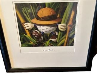 Lost Ball artwork (framed with glass)