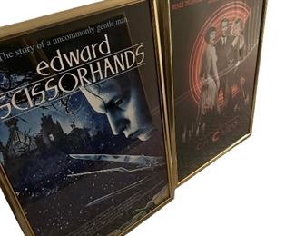 Framed movie posters- Edward Scissorhands and Chicago