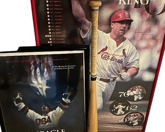 Framed posters- Mark Maguire and Miracle (bat not included)
