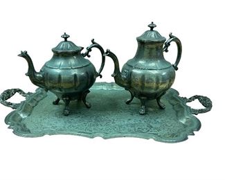 Butler's tray and tea set