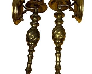 Brass candle holder sconces