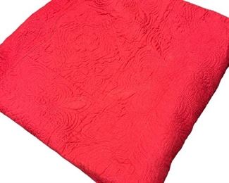 Red bedspread