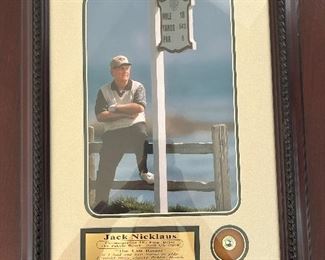 "The Last Round" Jack Nicklaus framed picture, with Masters Pin and Certificate of Authenticity