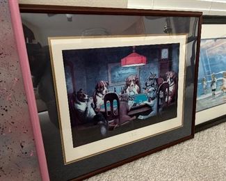 "A friend in need" framed picture with matting and glass