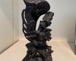 Carved wood figure, Bali