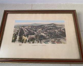 Vintage Sepia/Linen University of Virginia print