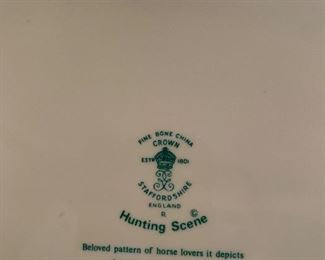 Coalport and Royal Staffordshire Hunting Scene china