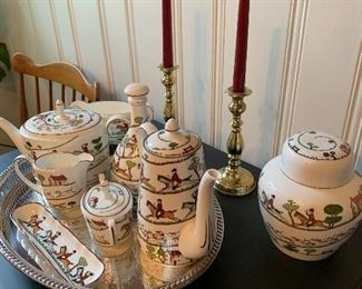 Coalport and Royal Staffordshire Hunting  Scene china -scarce pieces