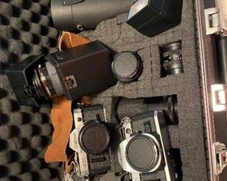 Canon cameras and lenses