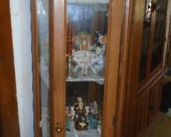 OAK CURIO CABINET