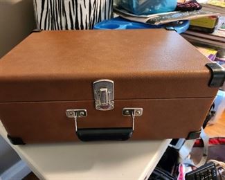 Record player in case