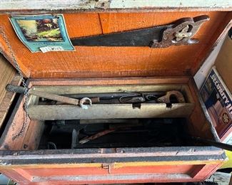 Antique tool boxes 