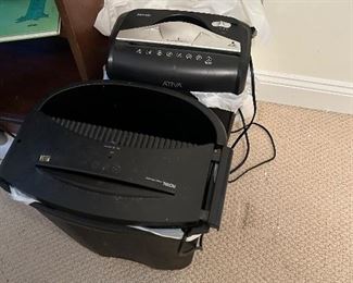 Two paper shredders 