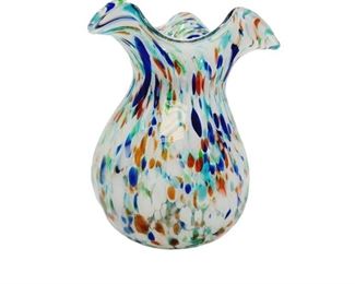 05 Vintage MCM Murano Vase Beautiful