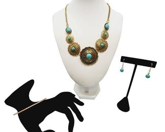 Boho Turquoise Style Necklace Set