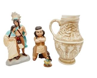 Native American Decor Vintage Pitcher