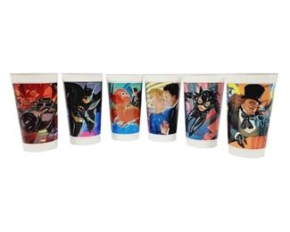 Vintage 1992 Batman Returns McDonalds Cups. New. Never Used