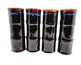 Vintage Libby Tiki Glazed Cups GORGEOUS