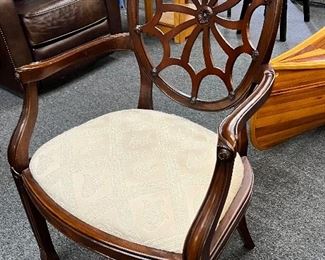 Spiderweb Design Chair with upholstered bottom!