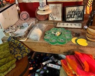 Vintage towels and sleeping bags