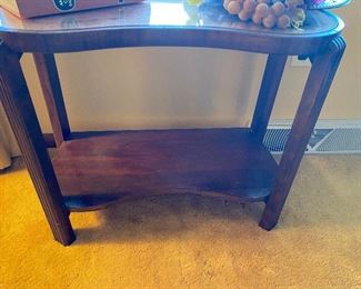 vintage curved end table
