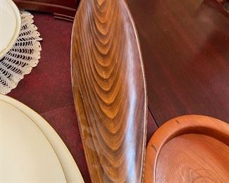 California Pottery wood tone serving piece