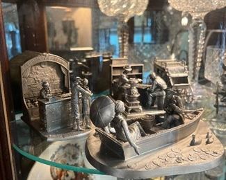 Lots of Franklin Mint Pewter Collectibles