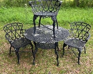Cast outdoor furniture