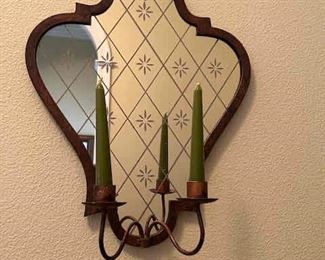 Pair of Mirrored Sconces