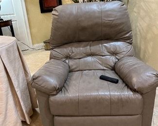 Leather recliner