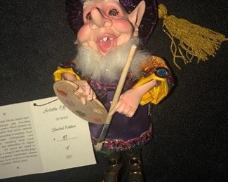 Artistic Elf, Small -&nbsp; $80.00  -   &nbsp;Mark Roberts&nbsp; Elf&nbsp; #51-91812 Limited Edition 91 of 750