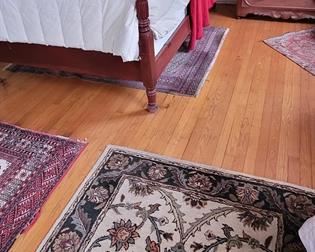 Four post bed, more Eastlake side tables with drawers