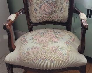 Antique needlepoint style chair